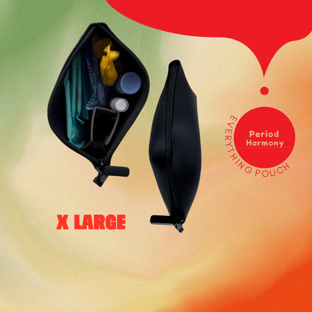 WIPEABLE POUCH (INSIDE & OUT) IN BLACK HARMONY