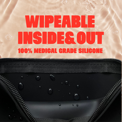 WIPEABLE POUCH (INSIDE & OUT) IN BLACK HARMONY